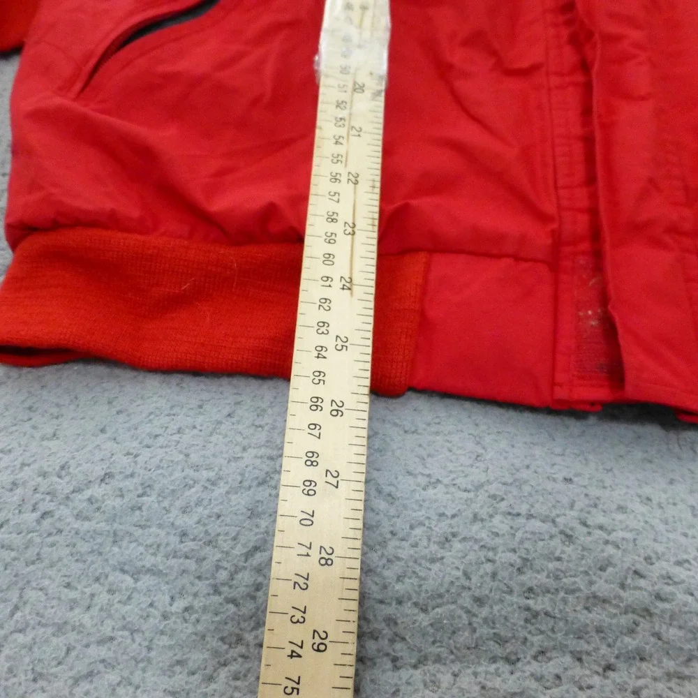 Vintage Lands End Gore-Tex Squall Jacket Mens Large Red Grey Fleece Lined USA